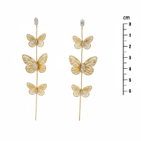 Photo de Stainless Steel Earrings IP GOLD 10cm length