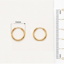 Photo de Stainless Steel Earrings IP Gold 16mm