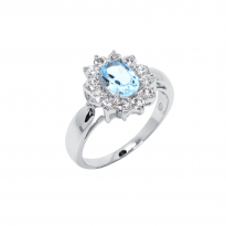 Photo de Sterling Silver 925 ring Blue Topaz