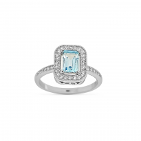 Photo of Sterling Silver 925 ring blue topaz