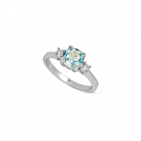 Photo de Sterling Silver 925 ring blue topaze