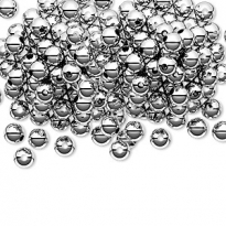 Photo of Sterling Silver 925 rhodium Bead 4mm (1 pack X 100 pcs)