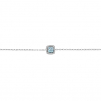 Photo of Sterling Silver 925 Bracelet 16.5+3cm Topaz Blue