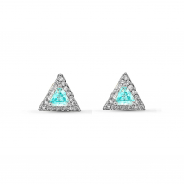 Photo of Sterling Silver 925 earrings topaz blue