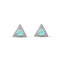 Photo de Sterling Silver 925 earrings topaz blue