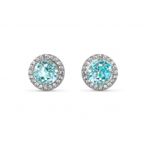 Photo de Sterling Silver 925 earrings topaz blue