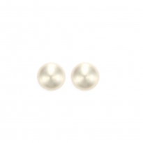 Photo de Sterling Silver 925 Earrings, rhodium plating pearl of culture