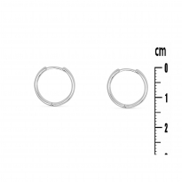 Photo de Sterling Silver 925 earrings 14mm Inside Diameter