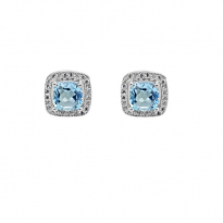 Photo de Sterling Silver 925 earrings  Topaz Blue