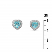 Photo de Sterling Silver 925 earrings topaz blue