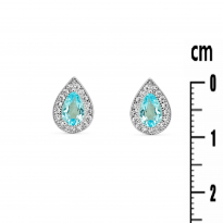 Photo de Sterling Silver 925 earrings  Topaz Blue