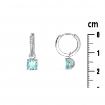 Photo de Sterling Silver 925 earrings  Topaz Blue