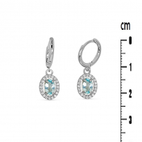 Photo de Sterling Silver 925 earrings Blue Topaz