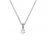 Photo de Sterling Silver 925 Necklace, rhodium plating 40+5cm 4mm CZ