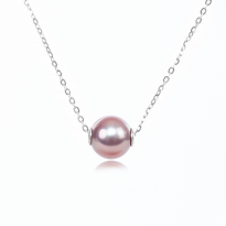 Photo de Sterling Silver 925 Necklace 42cm , rhodium plating Freshwater pearl 8.0mm