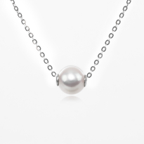 Photo de Sterling Silver 925 Necklace 42cm rhodium plating Freshwater pearl  8.0MM