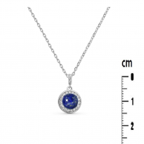 Photo of Sterling Silver 925 Neclace 40+5cm Lapis Lazuli natural stone