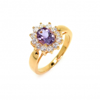 Photo of Gold Filled 18kt ring amethyst