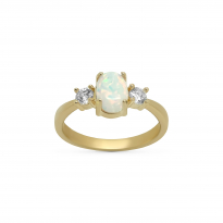 Photo of Gold Filled 18kt Ring Opal stone