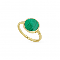 Photo de Gold Filled  18kt Ring Malachite green