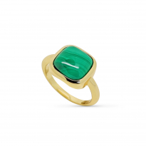 Photo de Gold Filled 18kt ring Malachite Green