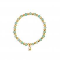 Photo de Gold Filled 18kt Bracelet 16.5cm Amazonite natural stone 4mm