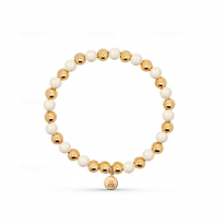 Photo of Gold Filled 18kt Bracelet with Cultured Pearl 6mm 17.5cm