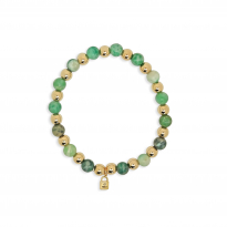 Photo of Gold Filled 18kt Bracelet 17.5cm Jade 6mm natural stone 6mm