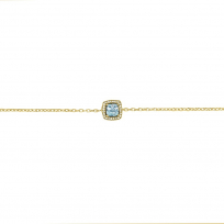 Photo of Gold Filled 18kt Bracelet 16.5+3cm Topaz Blue