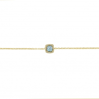 Photo de Gold Filled 18kt Bracelet 16.5+3cm Topaz Blue