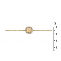 Photo of Gold Filled 18kt Bracelet 16.5+3cm Rose Quartz