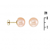 Photo de Gold Filled 18kt Earrings Cultured Pearl Pink 10mm