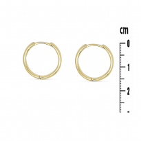 Photo de Gold Filled 18kt Earrings 14mm Inside Diameter