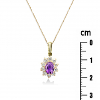 Photo de Gold Filled 18kt Necklace Gemstone: Amethyst