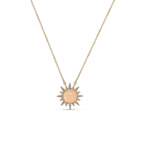 Photo of Gold Filled 18kt necklace 40+5cm Rose Quartz