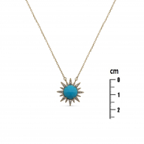 Photo de Gold Filled 18kt Necklace 40+5cm turquoise imitation