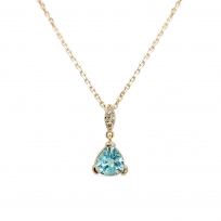 Photo of Gold Filled 18kt Necklace 40+5cm Topaz Blue