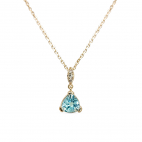 Photo de Gold Filled 18kt Necklace 40+5cm Topaz Blue