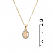 Photo de Gold Filled 18kt Necklace 40+5cm Rose Quartz