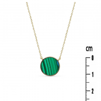Photo of Gold Filled 18kt Necklace 40+5cm malachite green