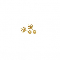 Photo de Gold Filled 18kt Ball Earrings 3mm