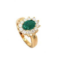 Photo de Emerald / 18kt Gold filled ring