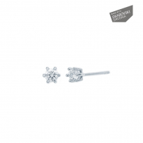 Photo de Sterling Silver 925 earrings Swarovski Zirconia 3mm