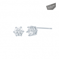 Photo of Sterling Silver 925 earrings Swarovski Zirconia 5mm