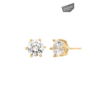 Photo de Gold Filled 18kt Earrings, Swarovski Zirconia 7mm