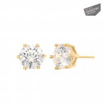 Photo de Gold Filled 18kt Earrings, Swarovski Zirconia 8mm